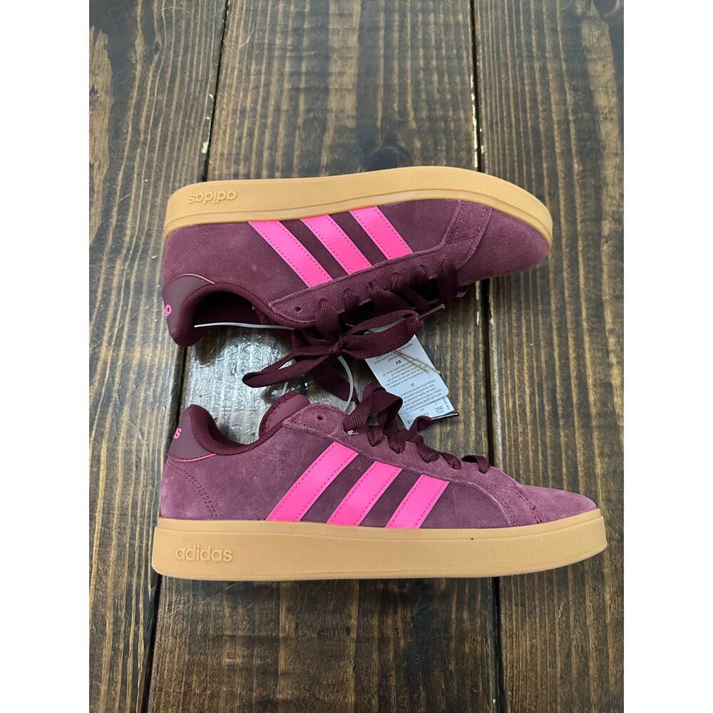 Adidas GRAND COURT BASE Burgundy 8.5 NWOB